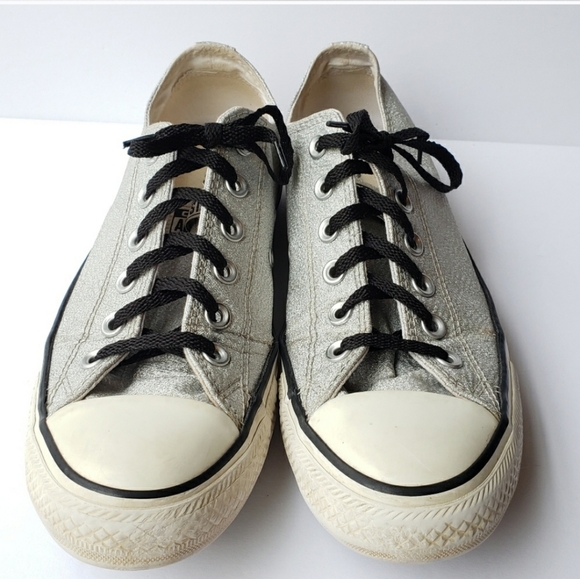 Converse All-Star silver metallic sneakers - Picture 2 of 9